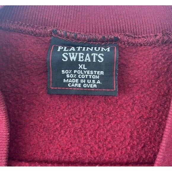 1995 Abbey Press Glory To God In The Highest Men's XL Maroon Sweatshirt Vtg - Picture 5 of 11